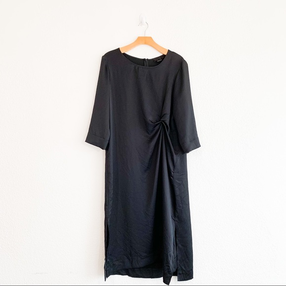 NWT Hatch The Lauren Black Side Slit Dress 3 - Picture 2 of 13